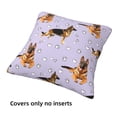 thumbnail image 3 of Throw Pillow Covers, German Shepherd Dog Love Soft Square Pillow Cases with Invisible Zipper for Couch Bed Sofa, Farmhouse Fall Home Decor 20"x20", 3 of 7