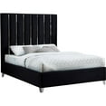 thumbnail image 3 of Meridian Furniture Enzo Solid Wood and Velvet Full Bed in Black, 3 of 13