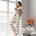 thumbnail image 5 of Cauagu Cute Sloth Pajama Pants for Women Loose Fit Wide Leg Trouser Pants Casual Elastic Waist Drawstring Lounge Pants, 5 of 6