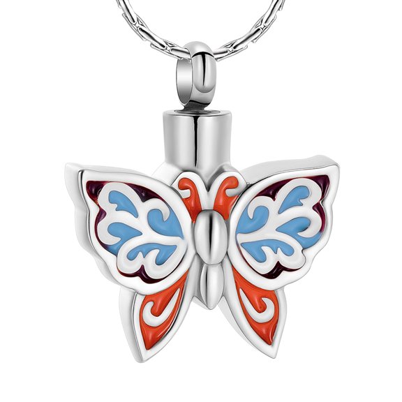 Butterfly Pendant Cremation Jewelry for Ashes Holder Urn Necklace for Ashes of Loved One