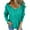 Green, variant on Sevevn Women's Hollow Pullover V-Neck Solid Color Reversible Long Sleeved Sweater