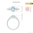 thumbnail image 3 of ANGARA Natural Solitaire 1 ct Aquamarine Criss Cross Ring with Diamonds in 925 Sterling Silver for Women (Size-8x6mm) | March Birthstone, Anniversary, Jewelry Gift for Women | Natural Aquamarine Ring, 3 of 7