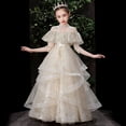 thumbnail image 3 of Vestido de pasarela para niños, vestido de princesa anfitriona, vestido de niña de las flores, boda, niña, cumpleaños de niña, hilo hinchado, 3 of 4