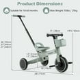 thumbnail image 3 of Tricycle 6-en-1 pour Tout-Petits INFANS, Convertit Draisienne en Tricycle avec Poignée de Poussée et Siège Ajustables, Conversion à Pédales, Roues Arrière Rétractables pour 18 à 60 Mois, 3 of 10