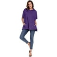 thumbnail image 6 of Womens Oversized Short Sleeve Hoodie Side Slits Pullover Sweater Top, 6 of 7