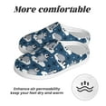thumbnail image 6 of Daiia Snow Penguin Print Women’s Fuzzy Slippers Memory Foam Lightweight House Shoes Cozy Loafer Flannel House Shoes-35/36, 6 of 7