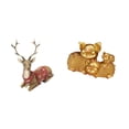 thumbnail image 1 of Escultura De Reno, Alce Y Cerdo, Adorno De Mesa, Figura De Ciervo, Estatua Para Sala De Estar, Oficina, Dormitorio, Decoración De Granja, Animal Coleccionable Moderno De Resina Para, 1 of 8