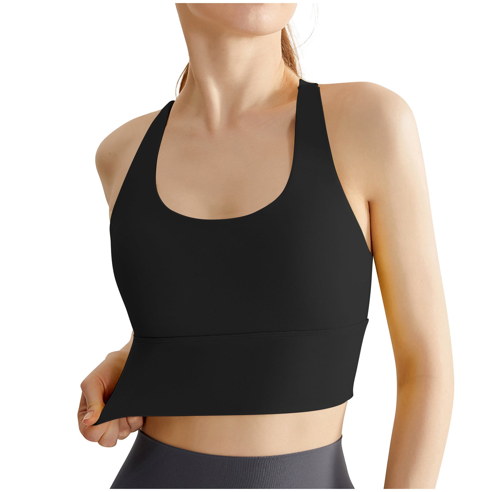 Bigersell Sports Bras for Women Strappy Back Yoga Bras