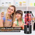 thumbnail image 4 of Mini vaso de jugo recargable por USB para batidos y batidos Mezclador de jugo de frutas Hugtrwg Para estrenar, 4 of 8