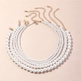 thumbnail image 2 of Flmtop Collier 1/5 Pcs Élégant Finition Soignée Bijoux Faux Perle Ronde Ras-du-Cou pour Usage Quotidien, 2 of 10