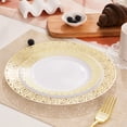 thumbnail image 4 of Daluvenix 350 Pcs Gold Dinnerware Set, Gold Plastic Plates with Gold Lace Rim Design, Gold Disposable Dinnerware Set for Wedding, Party and Graduation, 4 of 9