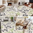 thumbnail image 5 of Grey Green Botanical Area Rugs 6'x9', Small Throw Rugs for Kitchen Dining room, Rustic Country Spring Floral Summer Leaf Indoor Outdoor Rug Non-Slip Low Pile Carpet Runner Reversible Floor Mats, 5 of 8