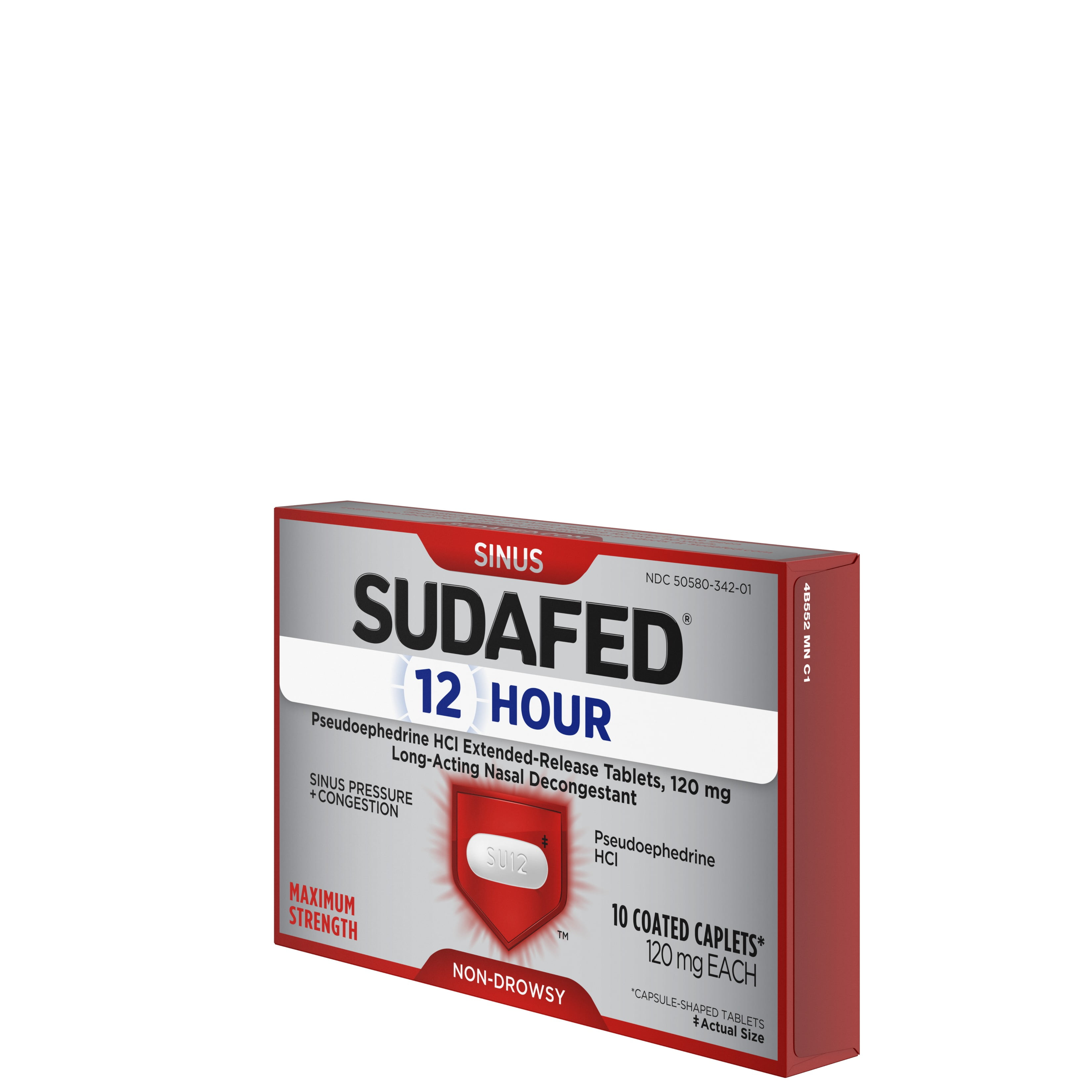 Buy Sudafed 12 Hr Maximum Strength NonDrowsy Decongestant Caplets, 10