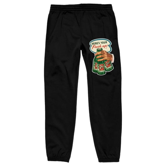 7UP Here's Your Fresh Up Men's Black Sweatpants-3XL