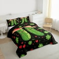 thumbnail image 3 of Castle Fairy Kids Green Cucumber Twin Comforter Sets,Cartoon Vegetable Pickle Bedding Set, 3 of 8