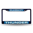 thumbnail image 4 of Oklahoma City-OKC-Basketball-Thunder (Set of 2) Navy Painted Metal Laser Cut License Plate Frames, 4 of 6