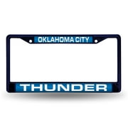 Oklahoma City OKC NBA Thunder Navy Painted Metal Laser Cut License Plate Frame