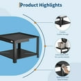 thumbnail image 5 of Garvee 29" Washer Dryer Pedestal with Pull-Out Shelf, 800LB Anti-Vibration Storage Base, Black, 5 of 7