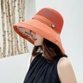 thumbnail image 2 of Sombrero de pescador de ala grande para mujer, moderno, estilo japonés, estilo coreano, sombrero para el sol que combina con todo, sombrero para el sol de playa, sombrero de lavabo para verano, 2 of 6
