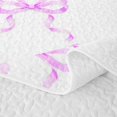 thumbnail image 5 of Manfei Light Purple Bow Bed Spread Queen for Girls, Cartoon Bowknot Style Queen Coverlet Set, 5 of 7