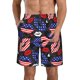 thumbnail image 1 of Balery American With Lips Traje de Baño Estilo Hawaiano para Hombre, Shorts de Secado Rápido con Bolsillos-Small, 1 of 6