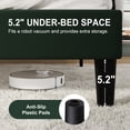 thumbnail image 4 of Amolife King Bed Frame, Platform Bed with Upholstered Velvet Adjustable Headboard, Wooden Slats, Easy Assembly, Green, 4 of 9