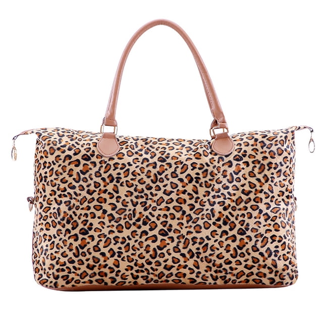 TIMIFIS Makeup Bag Travel Size Toiletries Ladies Satchel Fashion High Capacity Leopard Cow Pattern Handbag Travel Tote-bag -