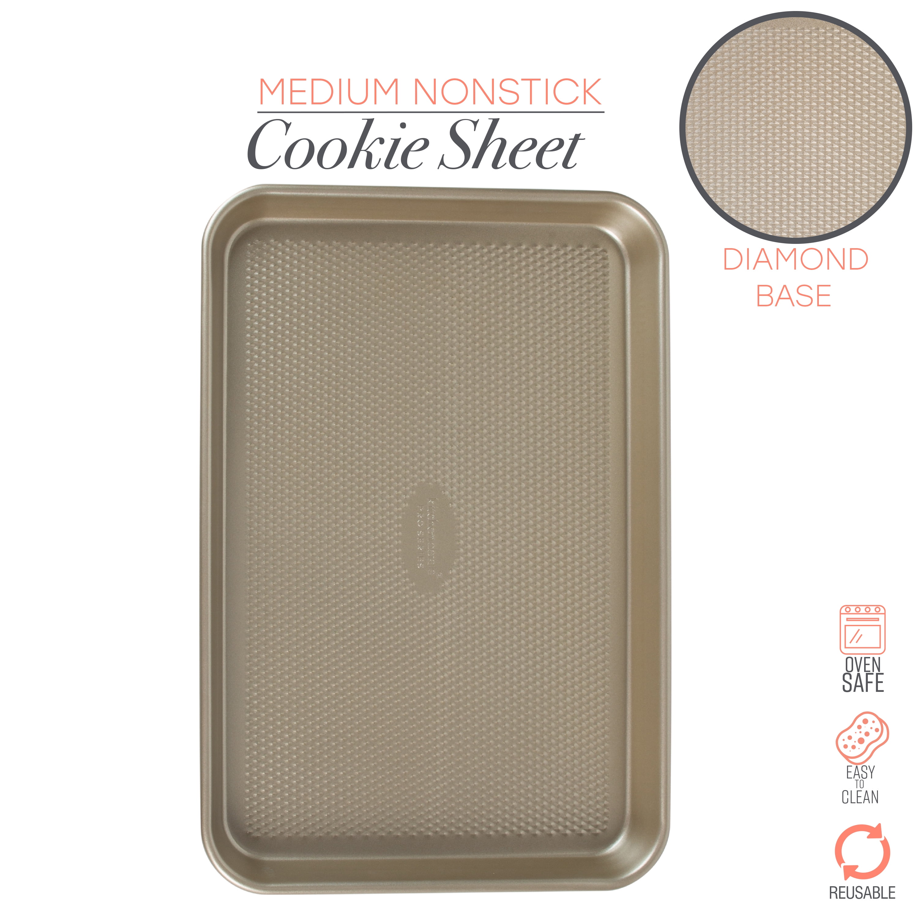 Kitchen Details Pro Series 15.5" x 10.6" Medium Nonstick Baking Sheet with Diamond Base
