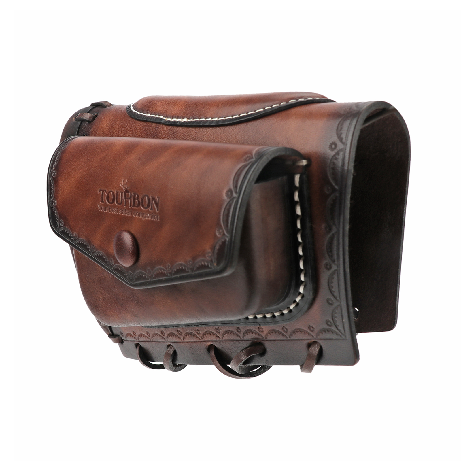TOURBON  Leather Recoil Pad , Cheek Rest Riser- Brown