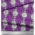 thumbnail image 3 of Soimoi Rayon Fabric Leaves & Floral Block Print Sewing Fabric Yard 42 Inch Wide, 3 of 3