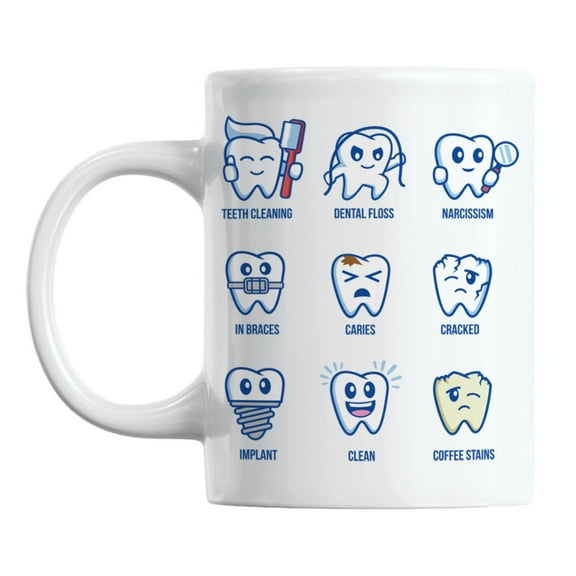 Funny Dental Health or Dentistry Themed Coffee & Tea Mug for a Dentist (11oz)