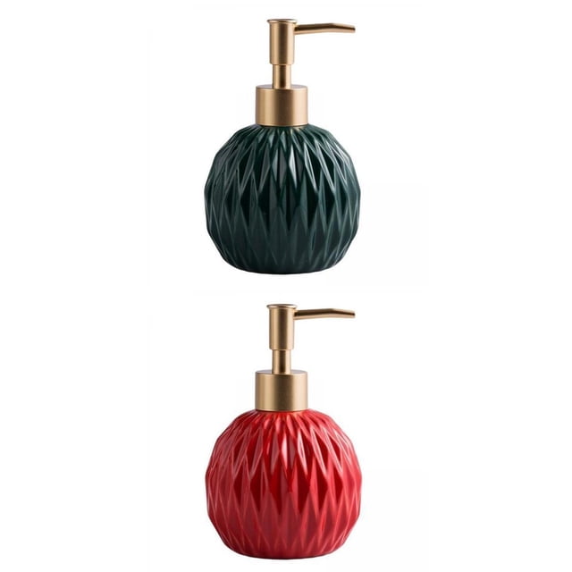 2Pcs Ceramic Soap Dispenser Reusable for Red Macarena botella dispensadora de jabón