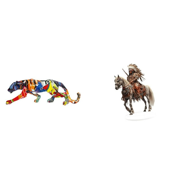 Estatua acrílica de caballero , escultura de animal, figura de artesanía, adorno de mesa, centro de mesa, colección, impermeable, regalo,