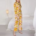 thumbnail image 2 of Bingfone Womens Pajama Sets Tasty Toasts Print,Long Sleeve Loungewear Pajamas Set-XX-Large, 2 of 8