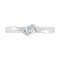 thumbnail image 3 of 1/5 Carat Channel Set Solitaire Diamond Engagement Ring Band in 10K White Gold (Ring Size 5.25), 3 of 4