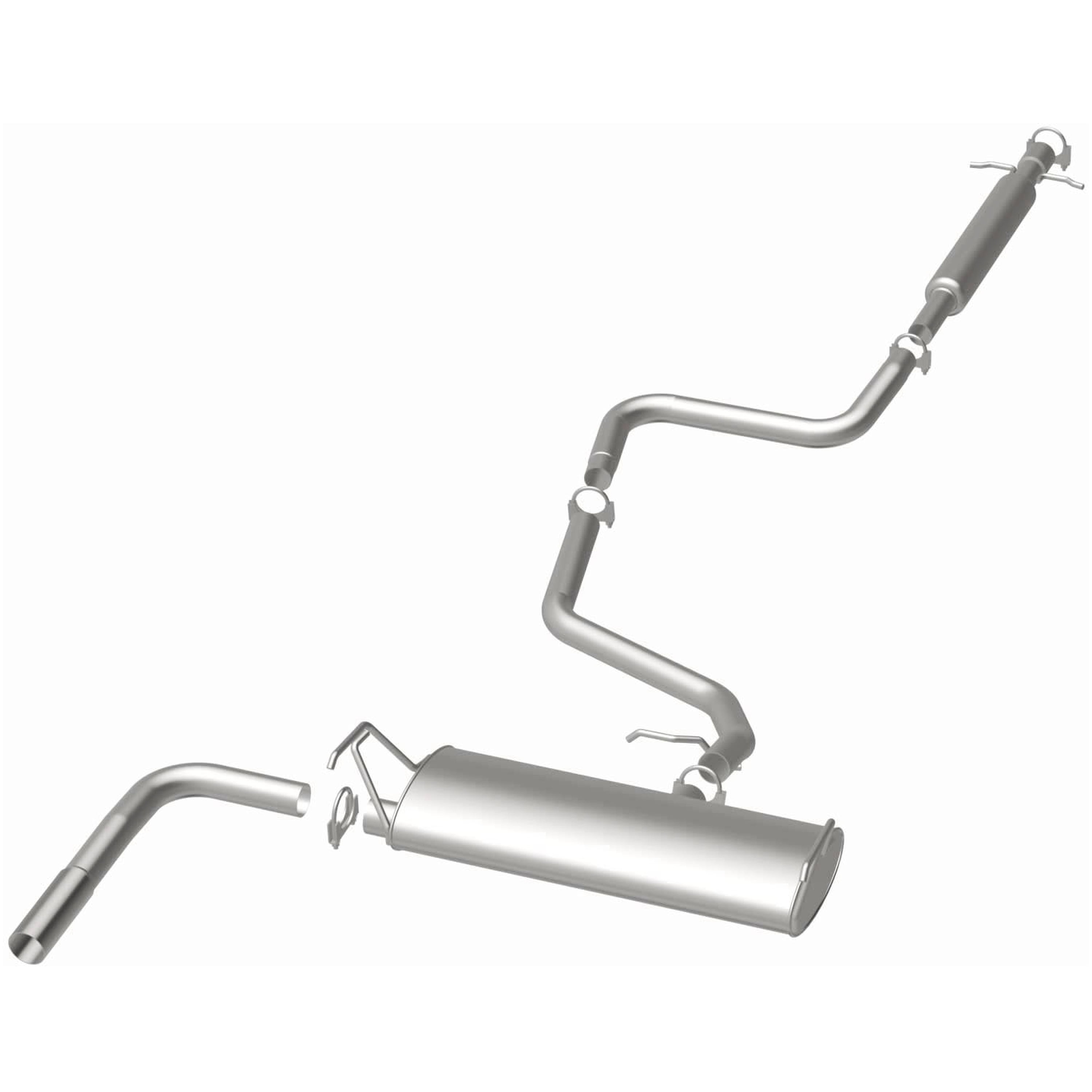 BRExhaust OE Replacement Exhaust System Kit 106-0259: Compatible with 2008-2012 Chevrolet Malibu 2.4L, 2008-2010 Chevrolet Malibu 3.5L, 2008-2009 Pontiac G6 2.4L, 2008-2009 Saturn Aura 2.4L