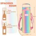 thumbnail image 3 of Tirrinia Single Wine Cooler Bags - Insulated & Padded Portable Wine Tote Carrier for Travel, BYOB Restaurant, Wine Tasting, Party, Great Christmas Fathers Day Gifts for Wine Lover, Rainbow, 3 of 7