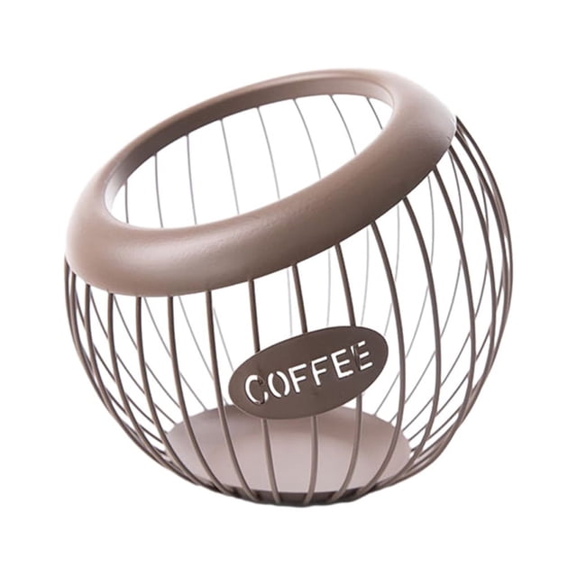 Moyic Cesta de almacenamiento de cápsulas universal para Home Cafe Hotel Soporte duradero y confiable para Home Cafe Hotel Almacenamiento y organización del hogar marrón