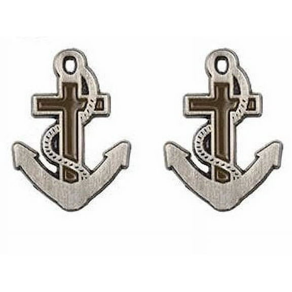 Anchor of Hope Cross Lapel Pin Pewter, Package of 2.