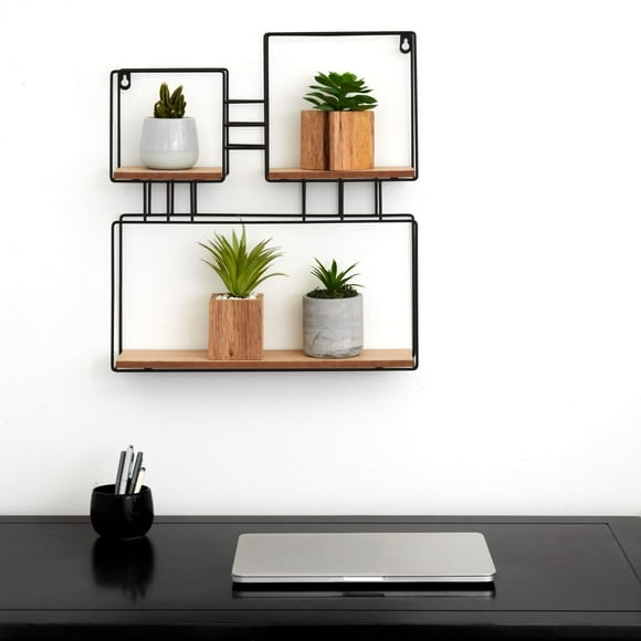 Truu Design Étagère murale flottante décorative en bois - Carré