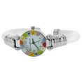 thumbnail image 2 of GlassOfVenice Murano Glass Millefiori Bangle Watch - Silver White Multicolor, 2 of 7