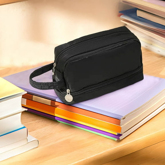 Under $1 Pencil Case, Hwkond Case for Pencils Large Capacity Bag for Pens Kit Storage Of Stationery Multi-compartment Travel Bag Office Organizer Supplies Back to College