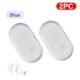 thumbnail image 2 of Luz táctil recargable de coche LED brillante Lámparas de techo Automóvil Interior Atmósfera Atmósfera Inspección Iluminación Pie 2pcs Luz azul seitruly  EL006027-04B, 2 of 7