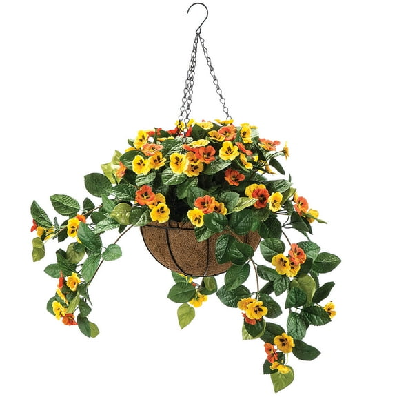 Fully Assembeld Pansy Hanging Basket by OakRidge