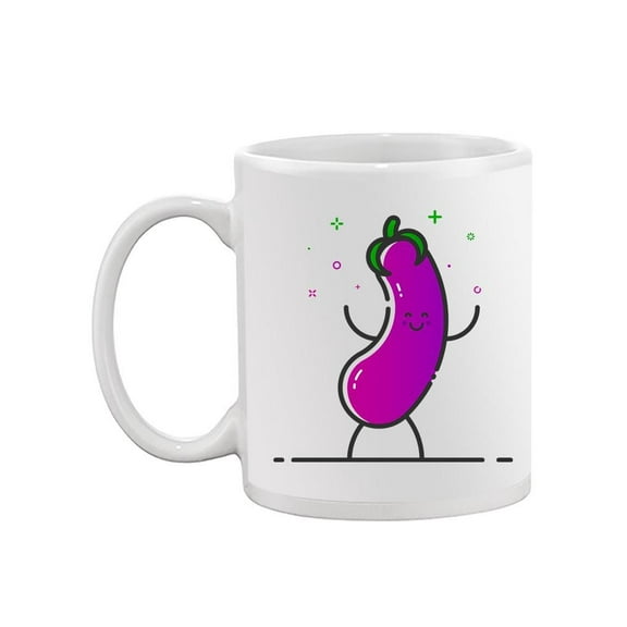 Dancing Eggplant Mug - Image by Shutterstock,