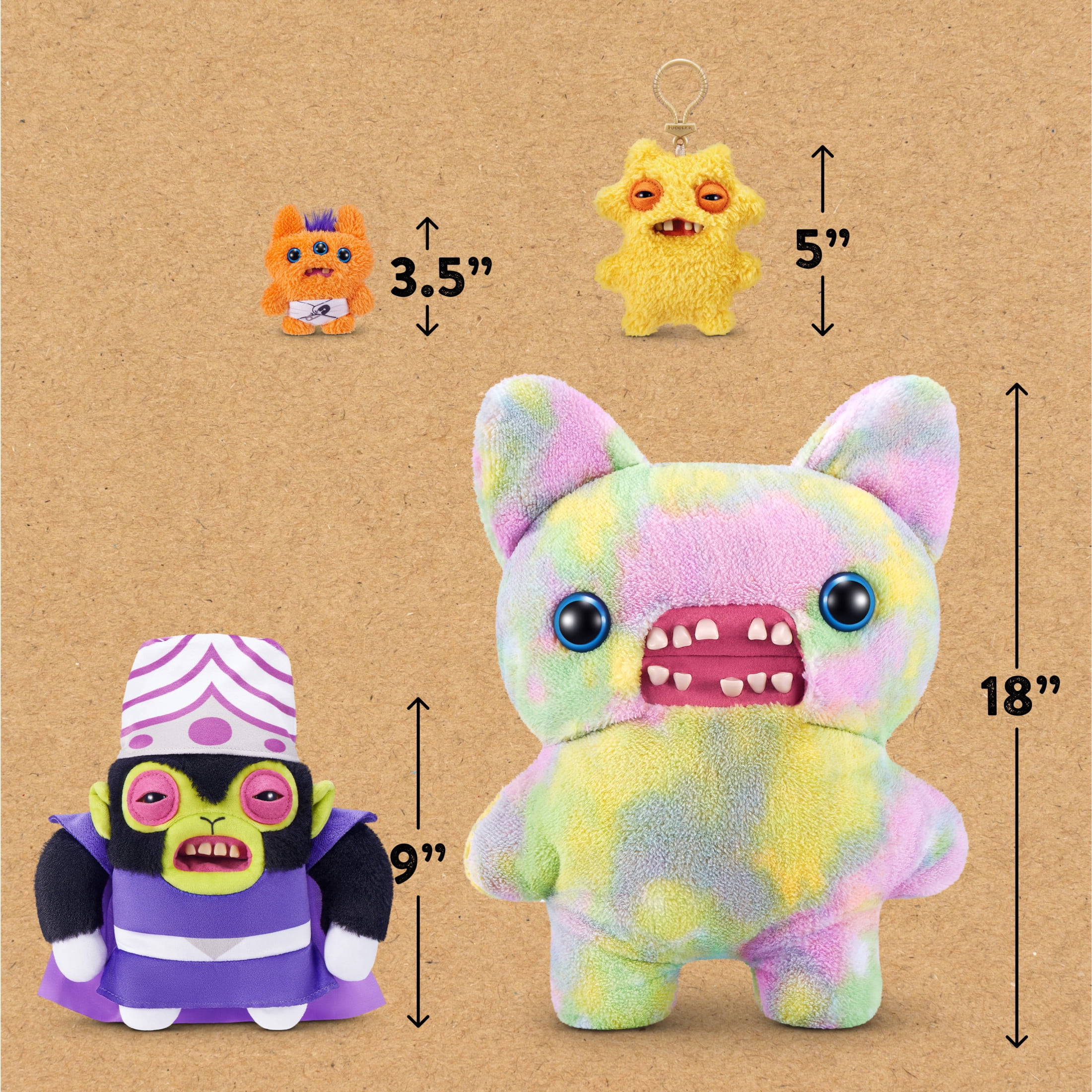 Fuggler Powerpuff Girls 9 inch (Mojo Jojo), Funny Ugly Monster Soft Stuffed Plush Toy by ZURU
