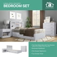 thumbnail image 3 of OS Home and Office Furniture Complete 4 Piece Bedroom Set in White, 3 of 3