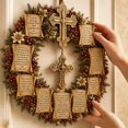 thumbnail image 3 of Faith Inspired Cross Wreath Wall Sign, Wood Decorative Accent for Home Decor, for Wall Entryway or Door and Decorative Gift Display, 3 of 4