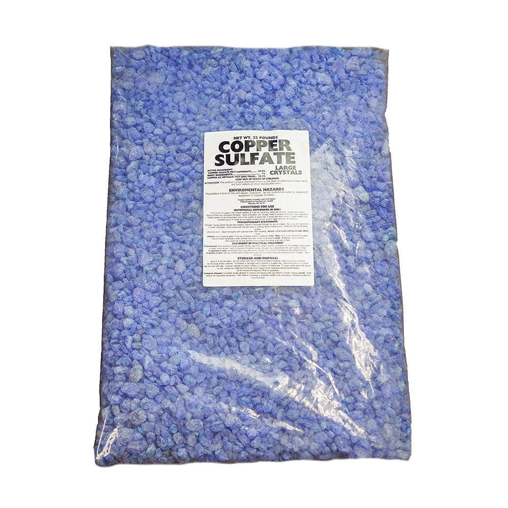 Copper Sulfate Large Crystals 25Lb bag