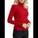 thumbnail image 3 of Suéteres Acanalados para Mujer, Lindos Suéteres de Punto de Cuello Alto, Ajustados y Cálidos Rojo un Tamaño, 3 of 9